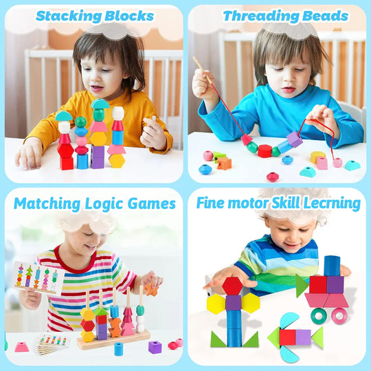 Toy Montessori ™ -  Wooden Beads