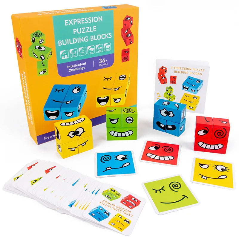 Toy Montessori ™ -  Cube Face Emotion Kit