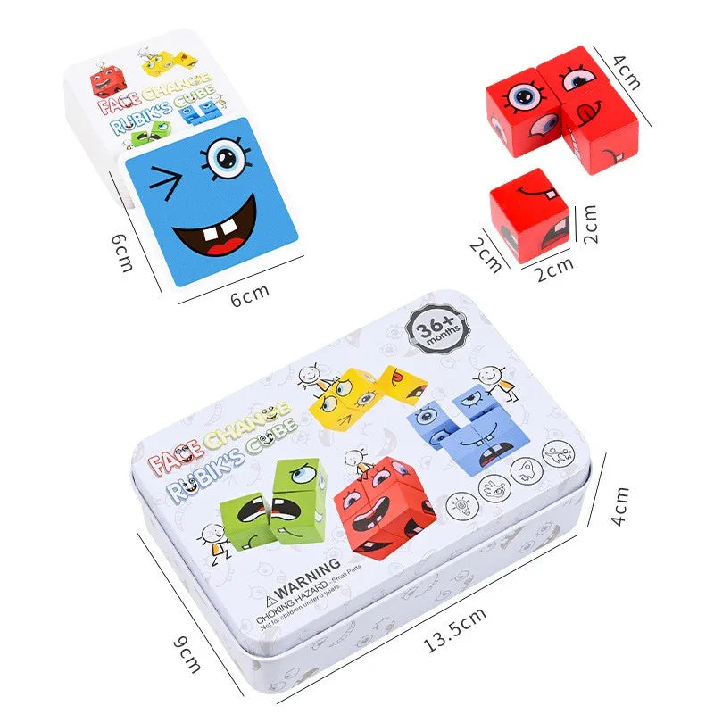 Toy Montessori ™ -  Cube Face Emotion Kit