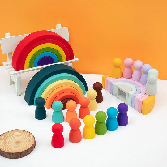 Toy Montessori ™- Rainbow Building Blocks