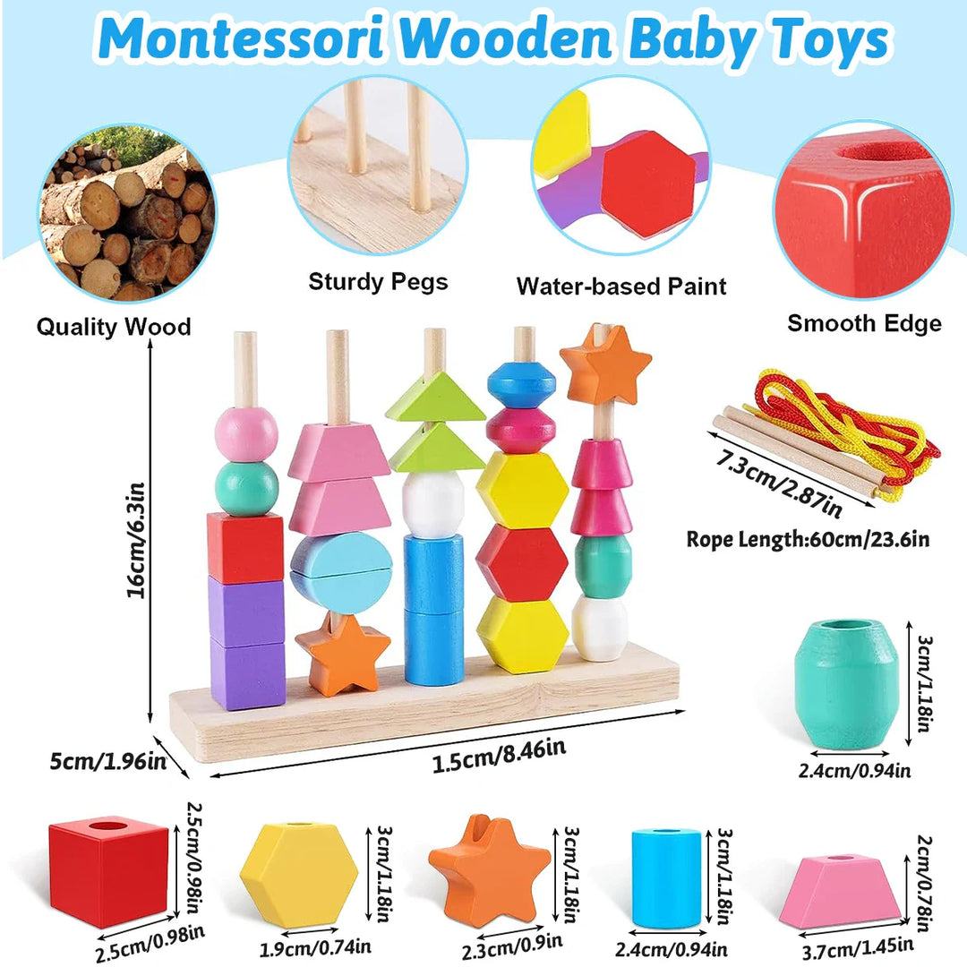 Toy Montessori ™ -  Wooden Beads