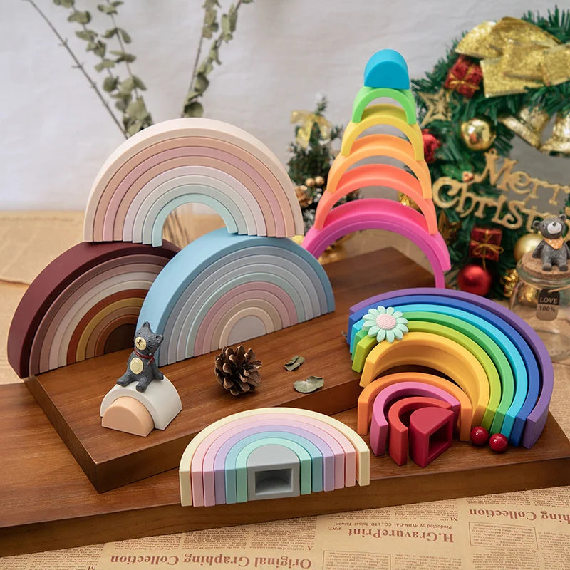 Toy Montessori ™- Rainbow Building Blocks