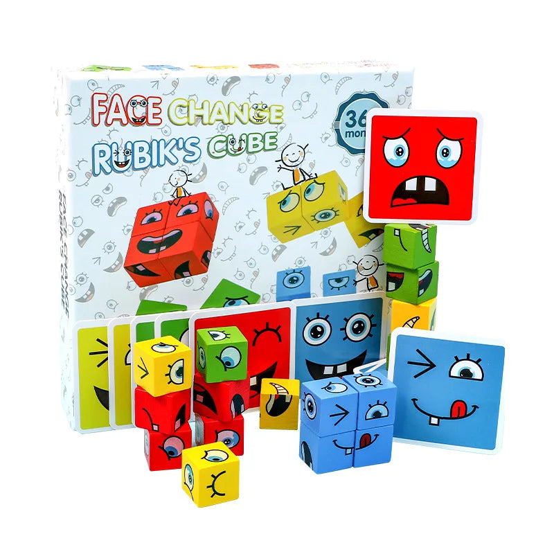 Toy Montessori ™ -  Cube Face Emotion Kit