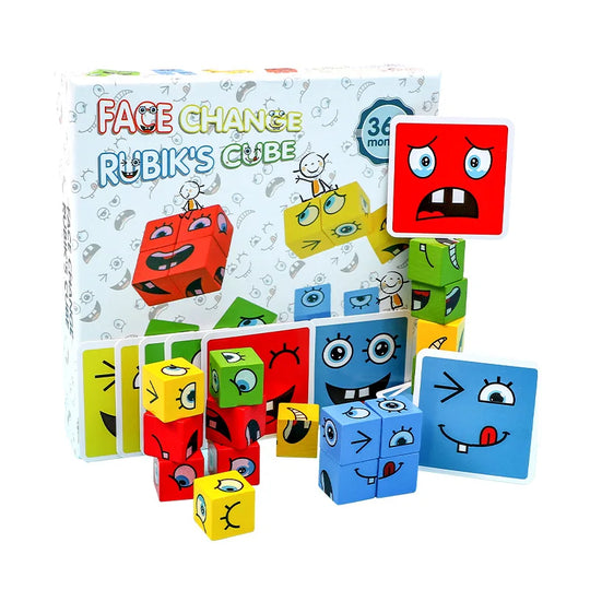 Toy Montessori ™ -  Cube Face Emotion Kit