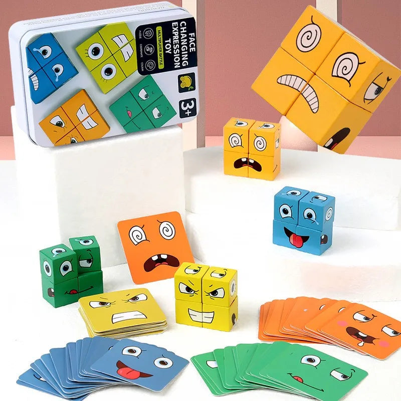 Toy Montessori ™ -  Cube Face Emotion Kit