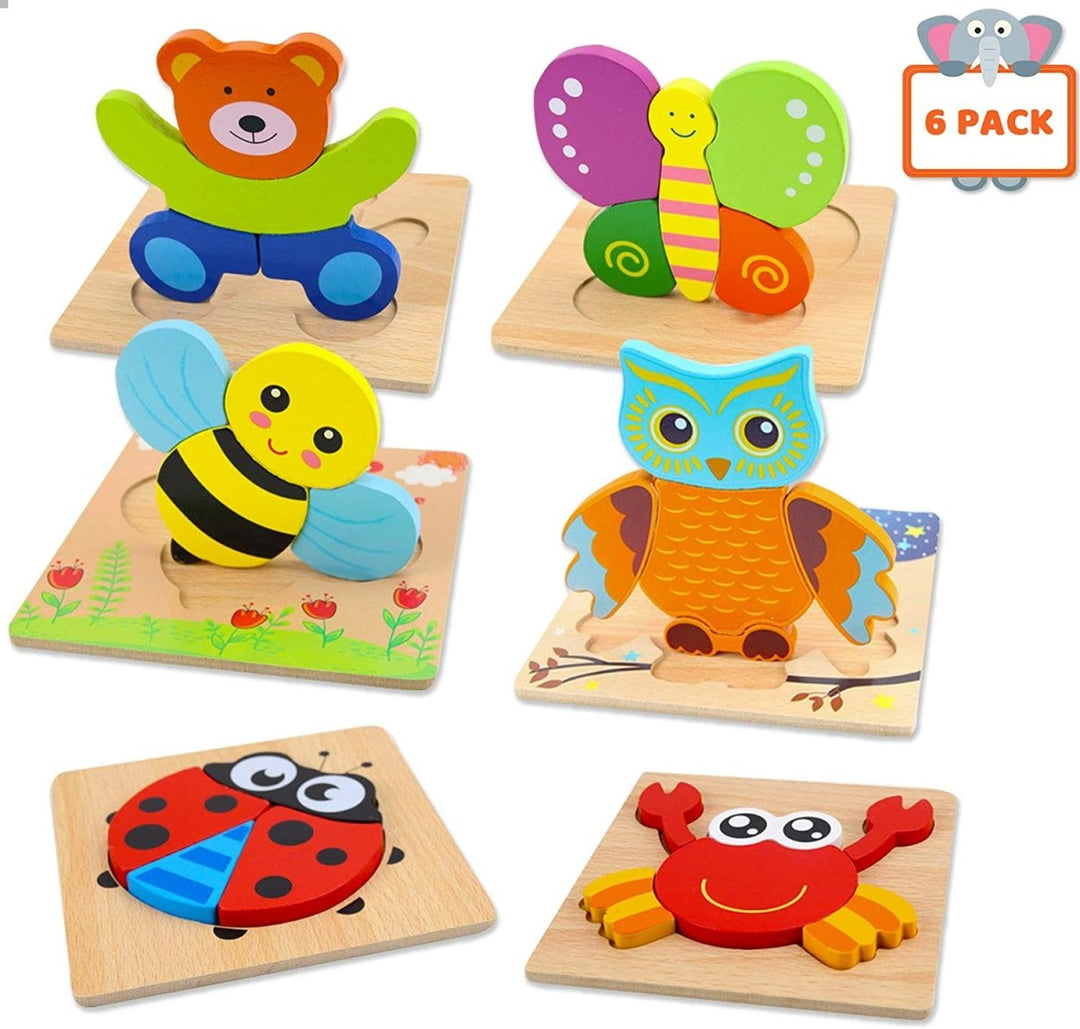 Montessori Animal Puzzles 6 PACK