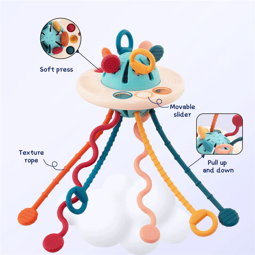 Montessori UFO Silicone Pulling Toy